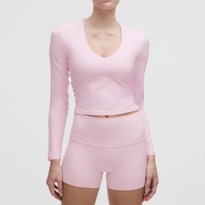 NWT Lululemon All It Takes Ribbed Nulu Long Sleeve Shirt - Size 6, Blissful Pink